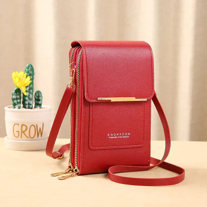 RFID-Blocking Women's Shoulder Bag Water-Resistant Purse for Phone, Cards, and Keys