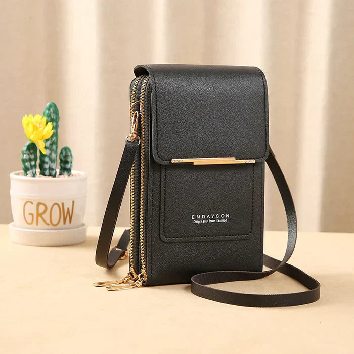 RFID-Blocking Women's Shoulder Bag Water-Resistant Purse for Phone, Cards, and Keys