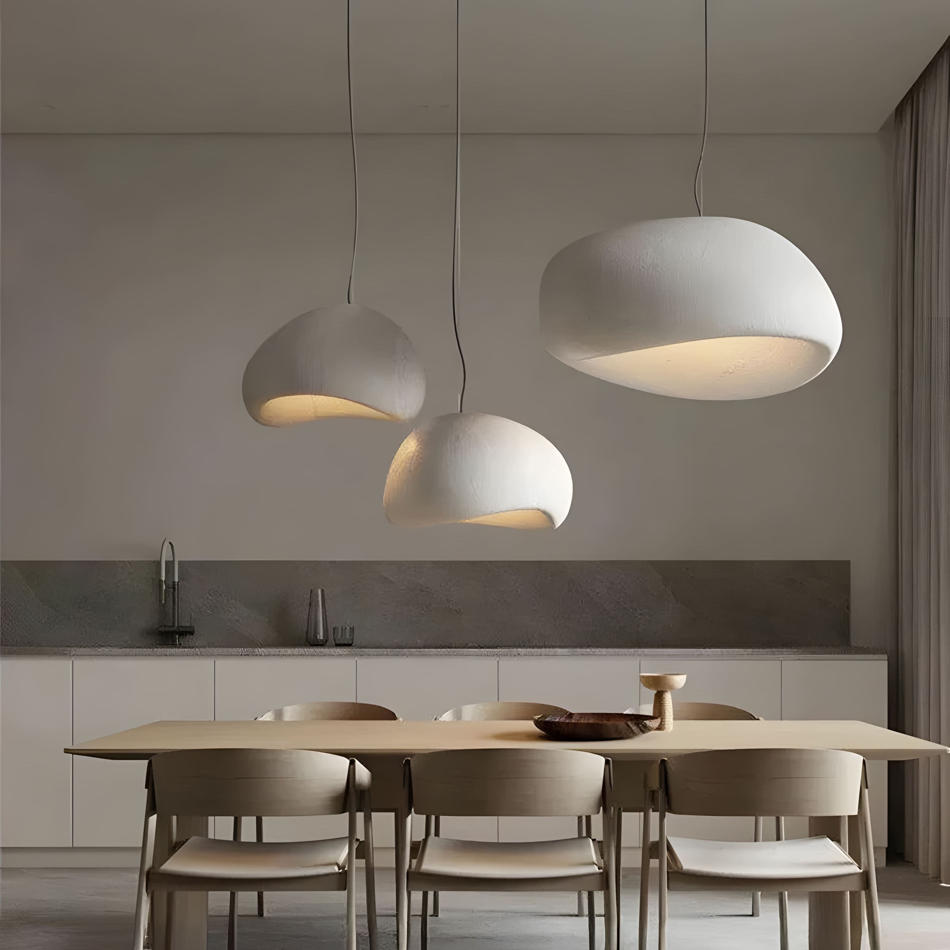 AuroraNest Nordic Inspired Organic Pendant Lighting For Kitchen Minimalist Fixture