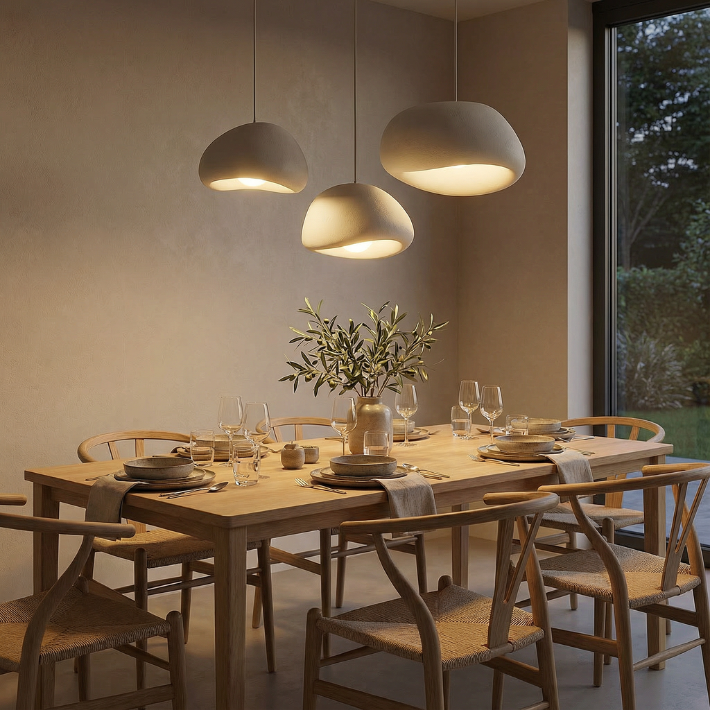 AuroraNest Nordic Inspired Organic Pendant Lighting For Kitchen Minimalist Fixture
