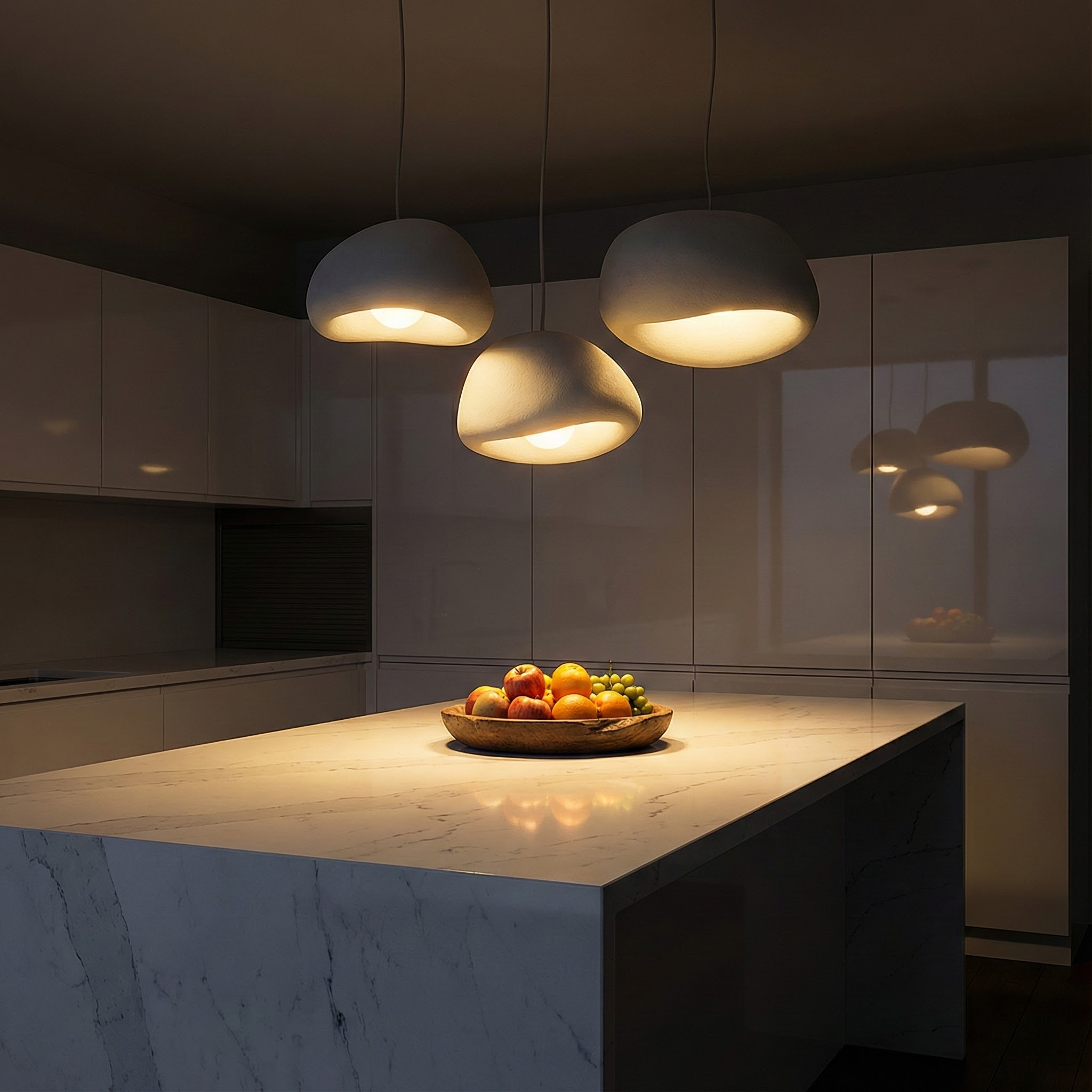 AuroraNest Nordic Inspired Organic Pendant Lighting For Kitchen Minimalist Fixture