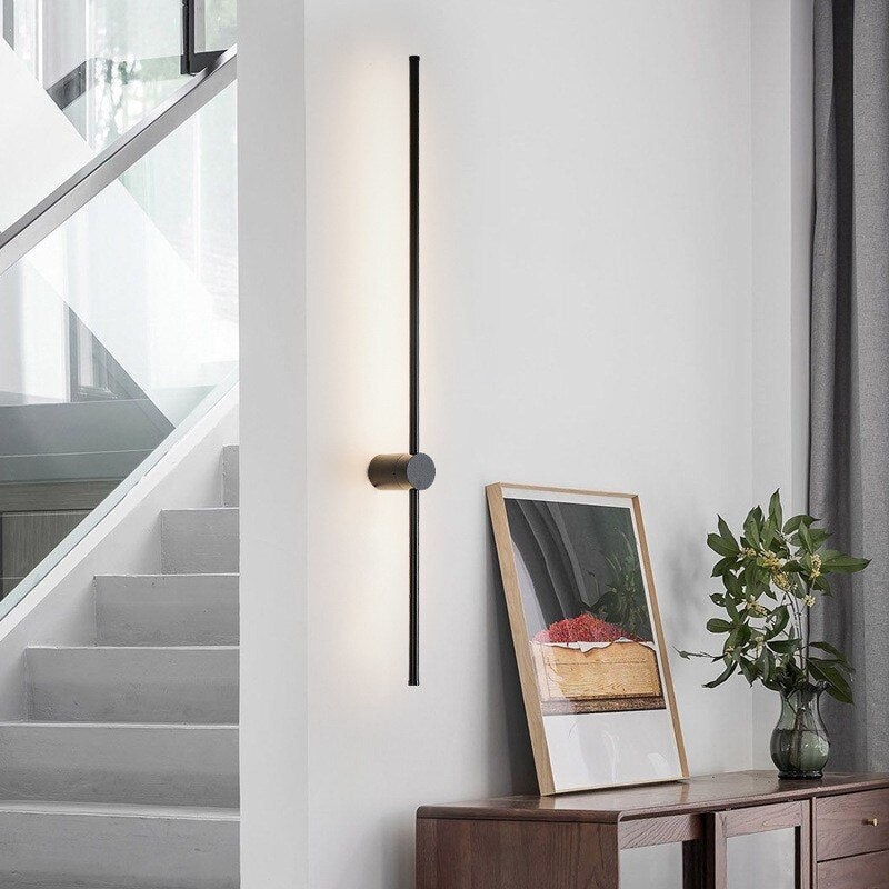 Aurelo Slim Led Wall Light With Gold Finish For Modern Interiors Ideal For Living Rooms And Hallways