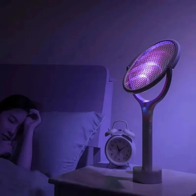 Opvouwbare elektrische vliegenmepper — uv-licht, rooster van 3,500 volt