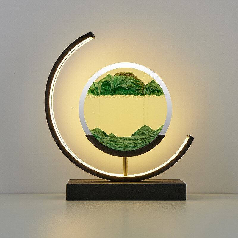 LumenVale Sandscape Lamp With Moving Sand Patterns For Calming Spaces In Modern Homes And Offices
