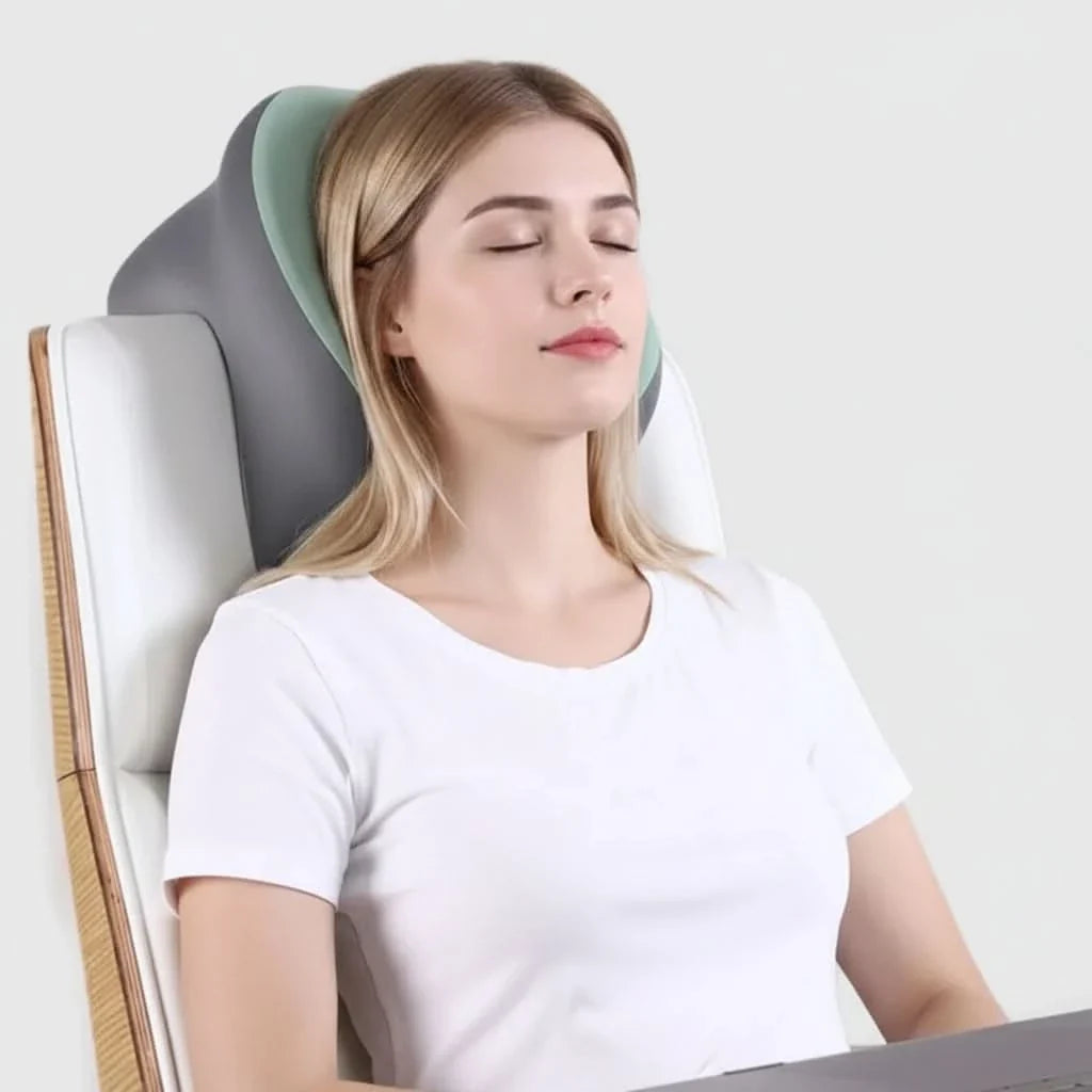 Cuscino da viaggio in memory foam MEMOFLEX — Supporto ergonomico per il collo, per viaggiare comodamente