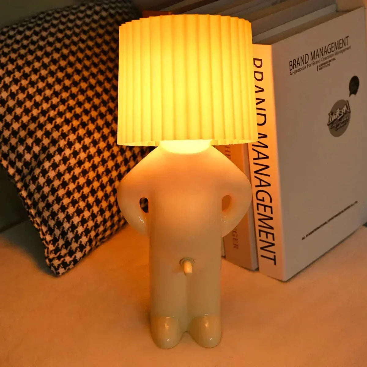 GiggleGlow Playful LED Lamp — Wobble Silhouette, Compact Footprint