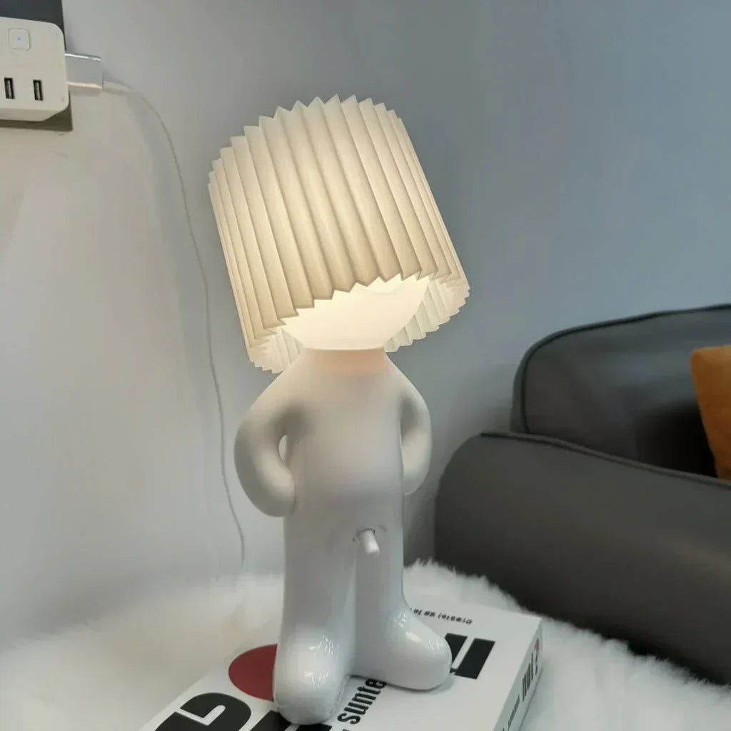 GiggleGlow Playful LED Lamp — Wobble Silhouette, Compact Footprint