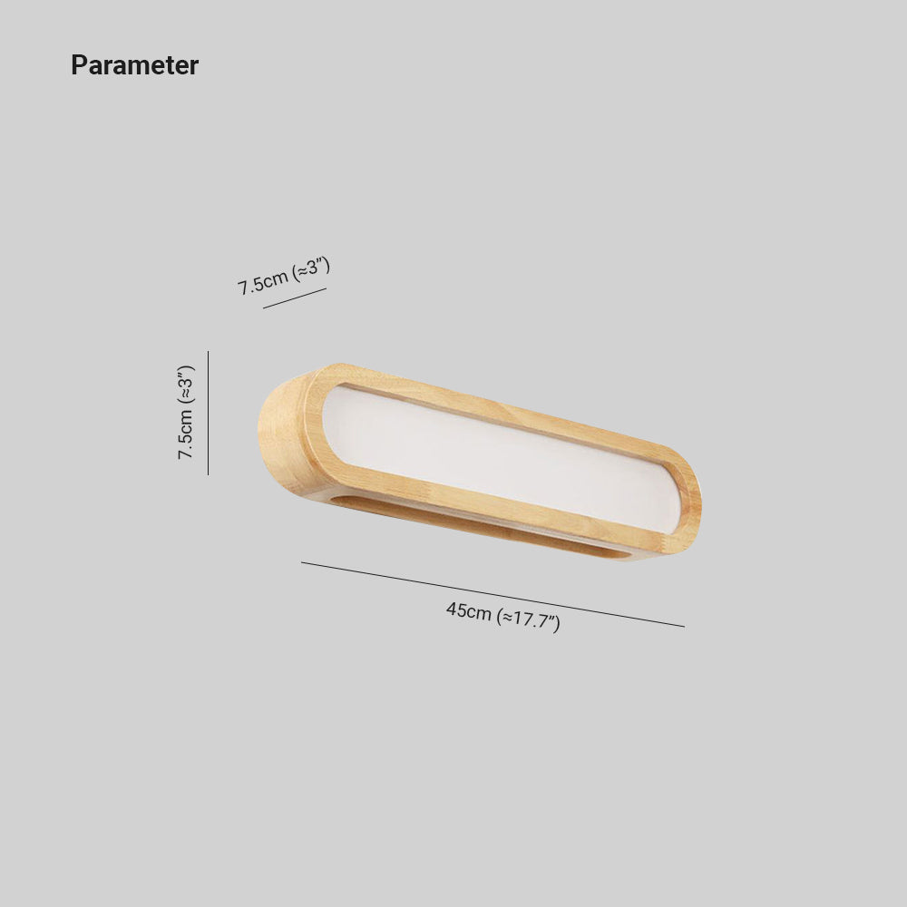 Havenwald Wooden Wall Light With Soft Diffused LED Panel For Bedroom And Living Spaces