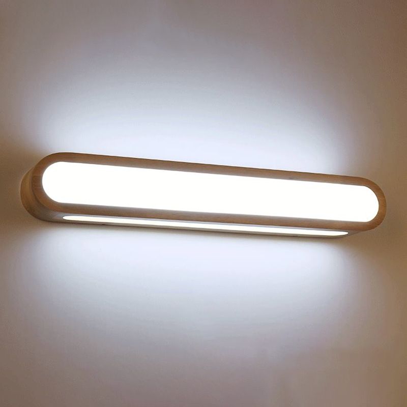 Havenwald Wooden Wall Light With Soft Diffused LED Panel For Bedroom And Living Spaces