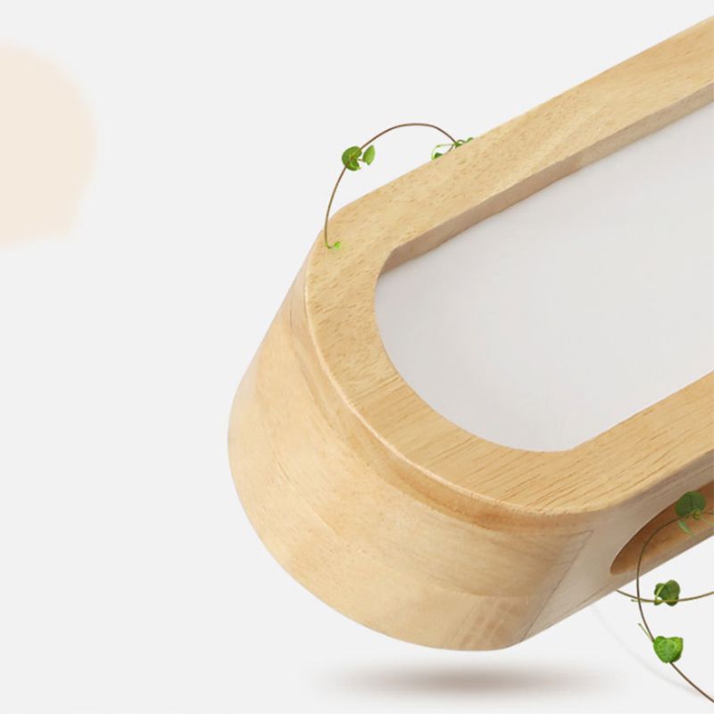 Havenwald Wooden Wall Light With Soft Diffused LED Panel For Bedroom And Living Spaces