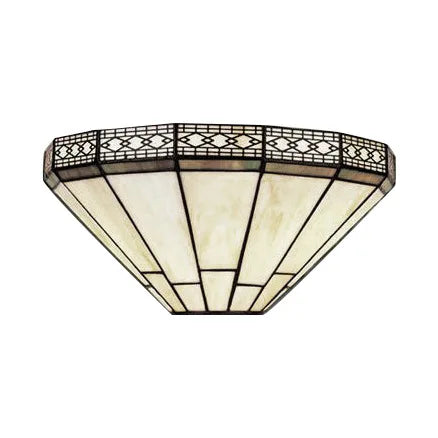 Tiffany Glass Wall Lamp E27, Retro Blue LED Wall Light For Living Room, Bedroom And Hall