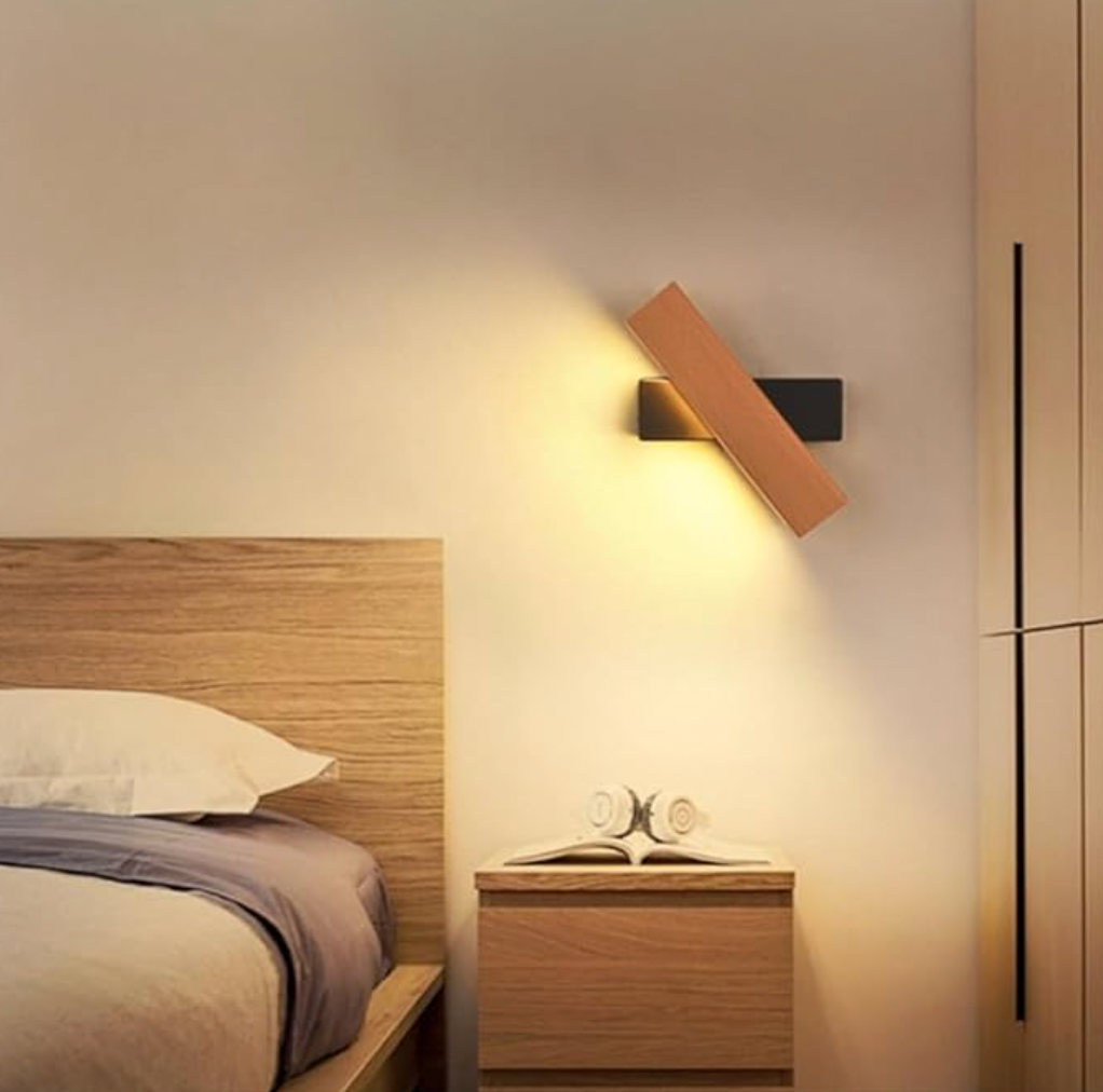Japanese LED Wall Lamp Rotatable Minimalist Aluminum Black White 21cm And 31cm