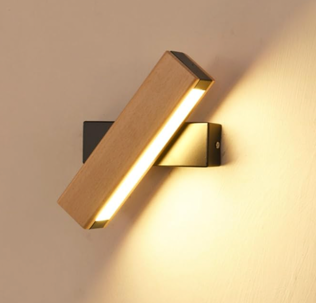 Japanese LED Wall Lamp Rotatable Minimalist Aluminum Black White 21cm And 31cm