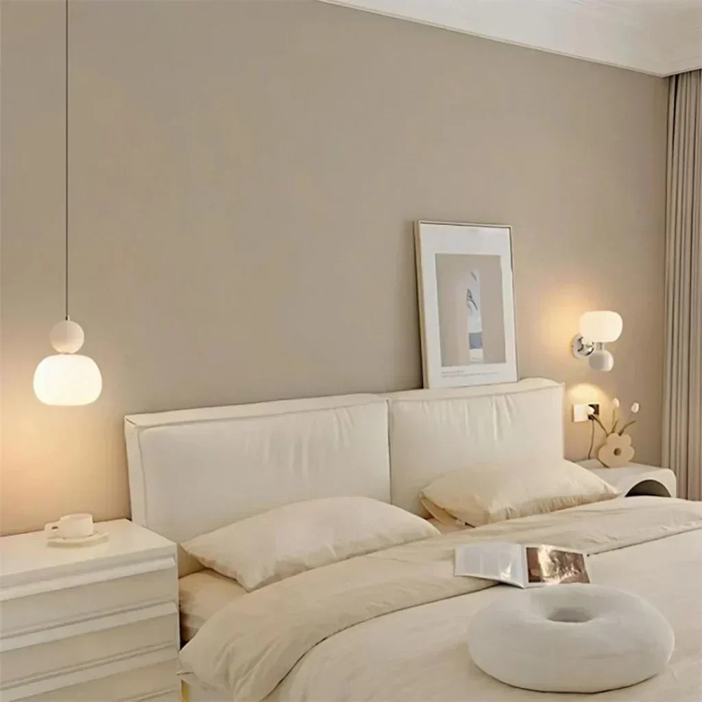 NovaLume Pendant Light In Cream Finish For Contemporary Living Spaces And Modern Hallways