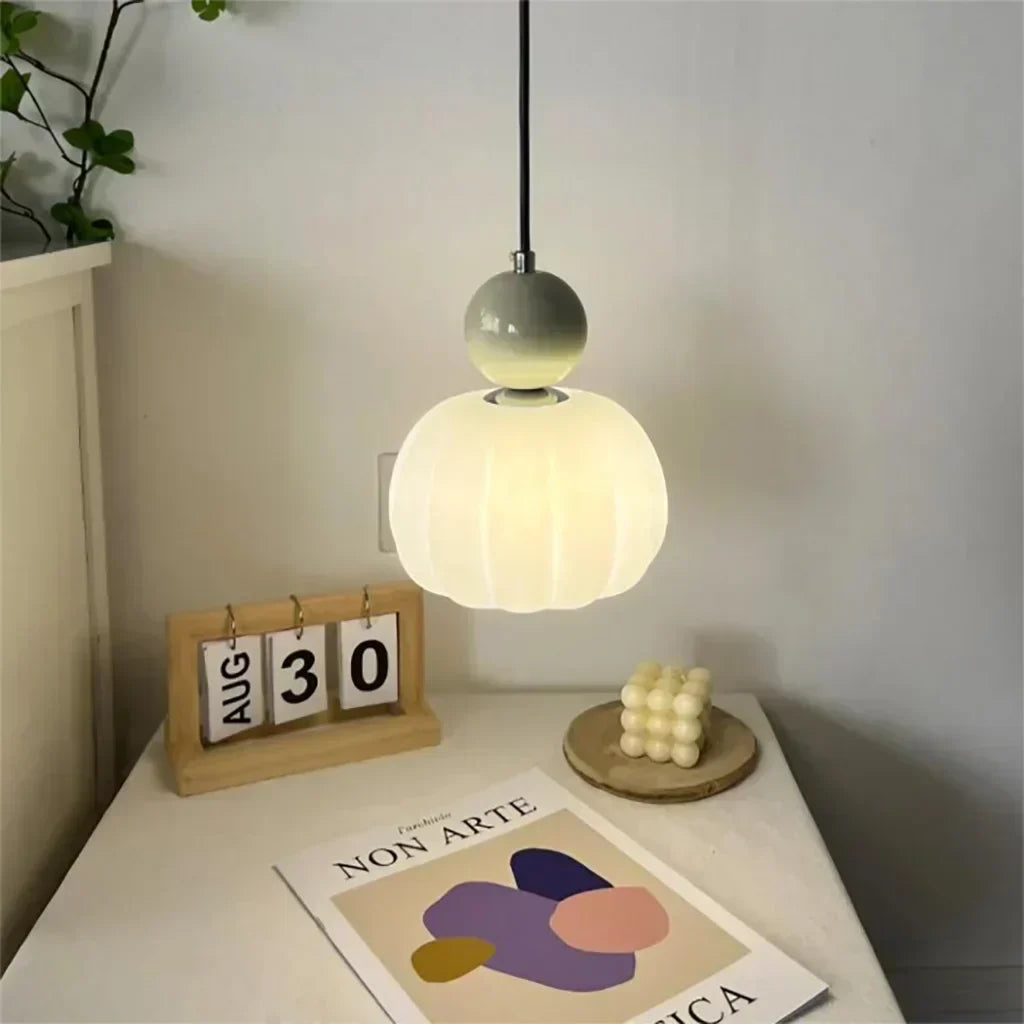 NovaLume Pendant Light In Cream Finish For Contemporary Living Spaces And Modern Hallways