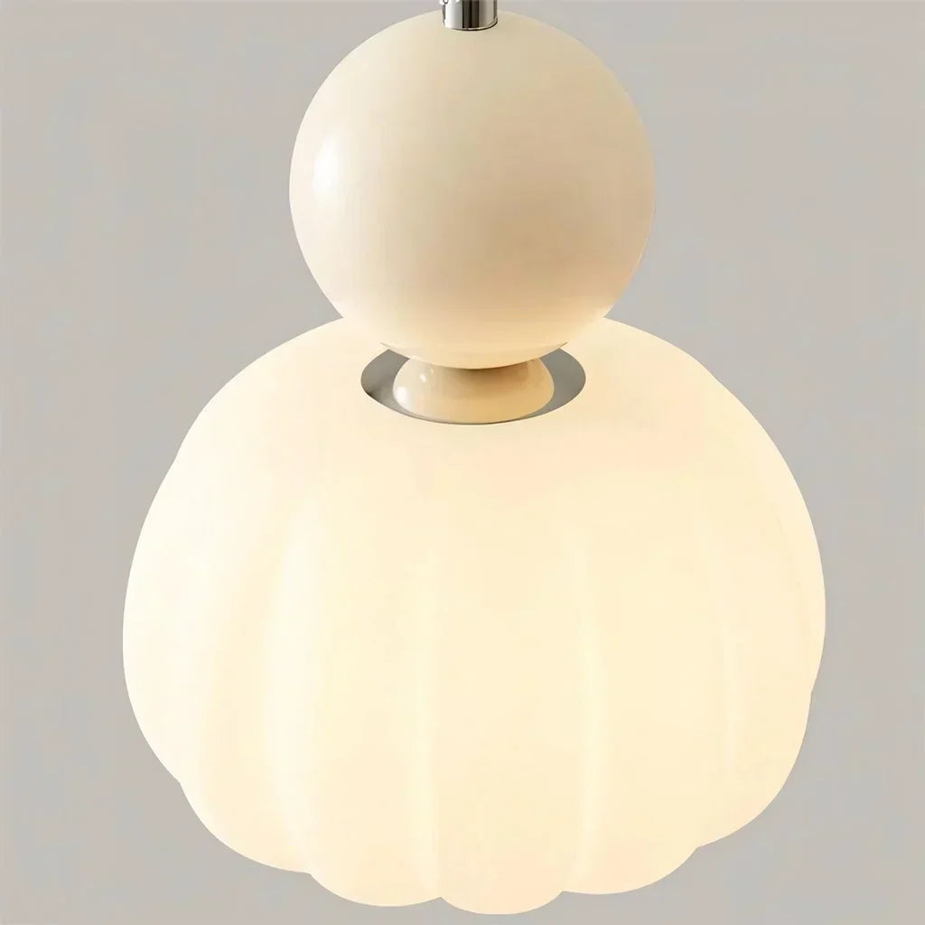 NovaLume Pendant Light In Cream Finish For Contemporary Living Spaces And Modern Hallways