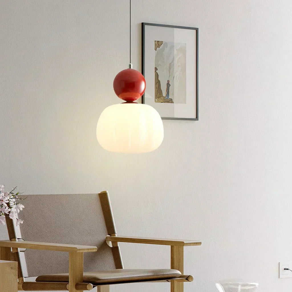 NovaLume Pendant Light In Cream Finish For Contemporary Living Spaces And Modern Hallways