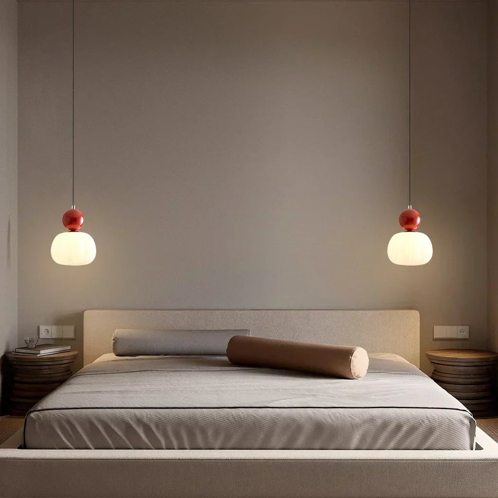 NovaLume Pendant Light In Cream Finish For Contemporary Living Spaces And Modern Hallways