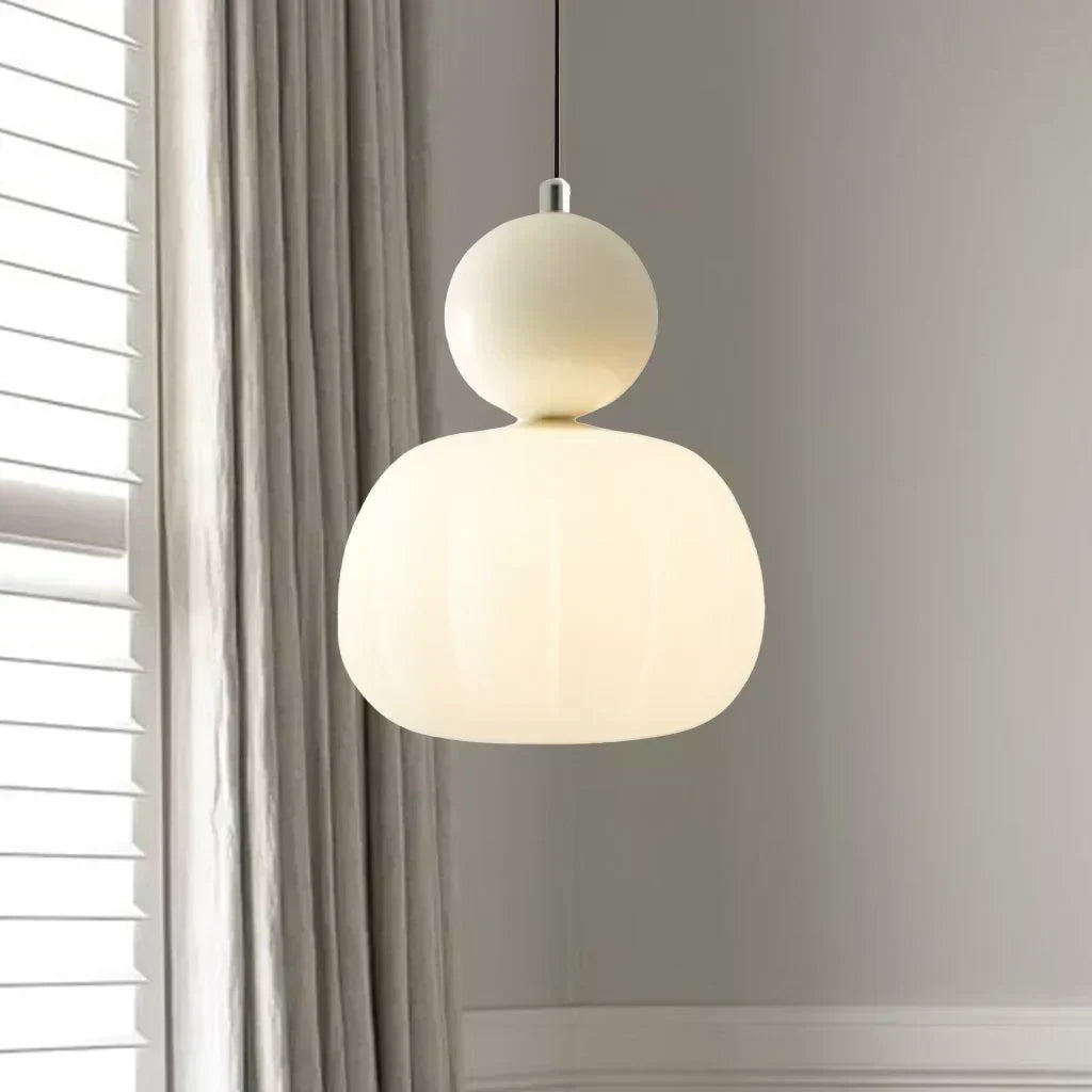 NovaLume Pendant Light In Cream Finish For Contemporary Living Spaces And Modern Hallways