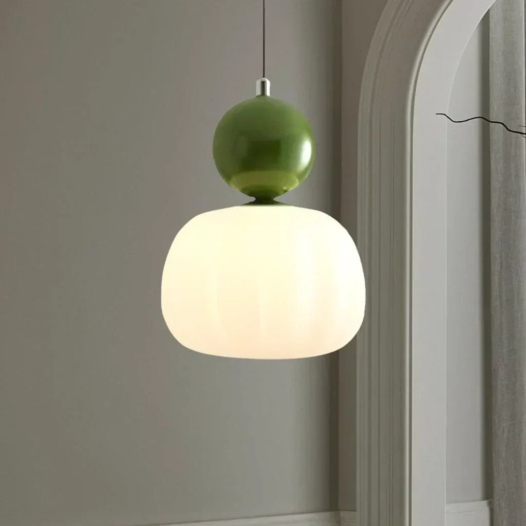 NovaLume Pendant Light In Cream Finish For Contemporary Living Spaces And Modern Hallways