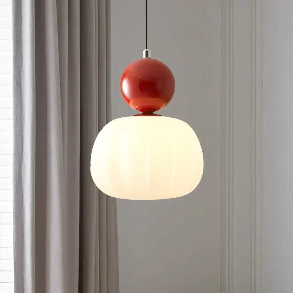 NovaLume Pendant Light In Cream Finish For Contemporary Living Spaces And Modern Hallways