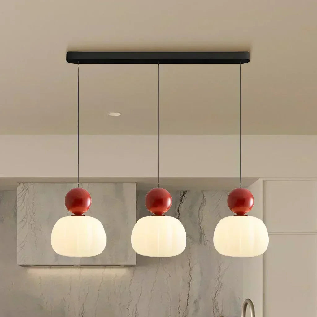 NovaLume Pendant Light In Cream Finish For Contemporary Living Spaces And Modern Hallways