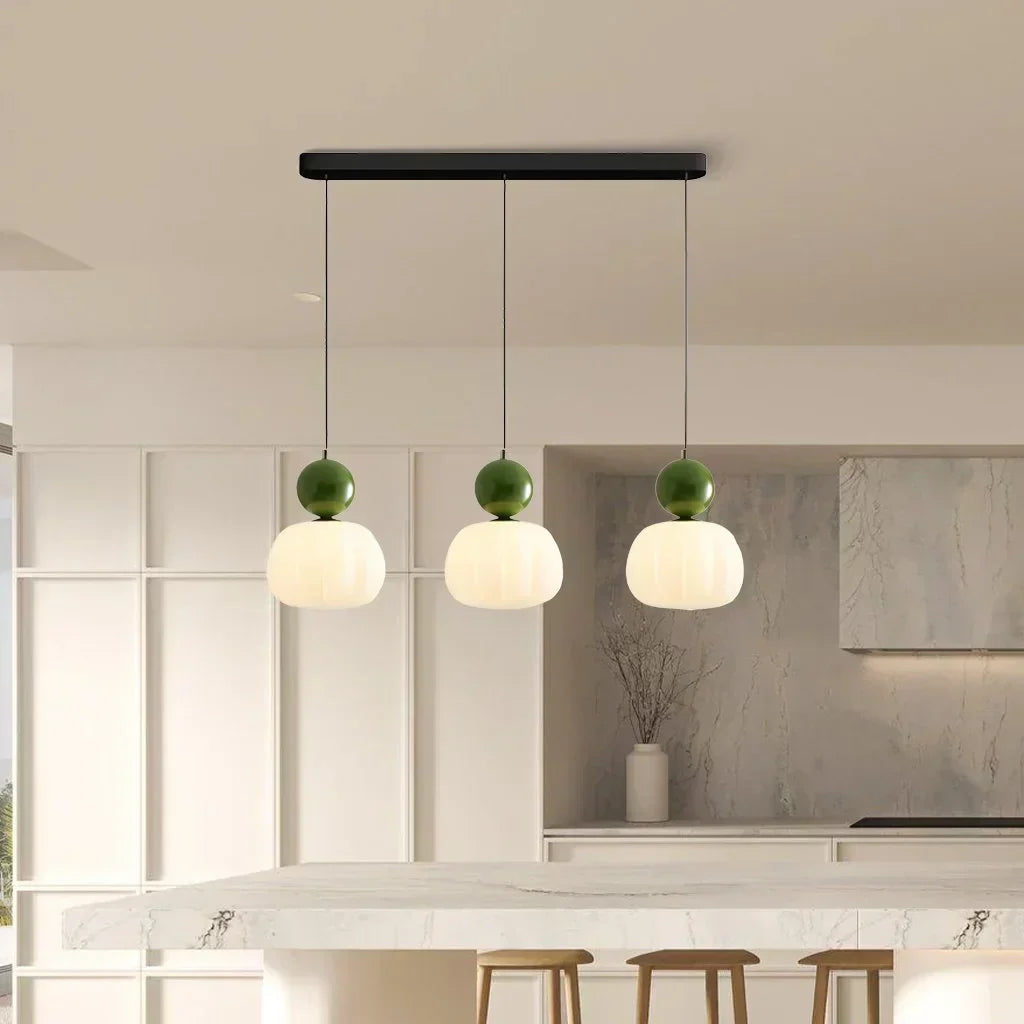 NovaLume Pendant Light In Cream Finish For Contemporary Living Spaces And Modern Hallways