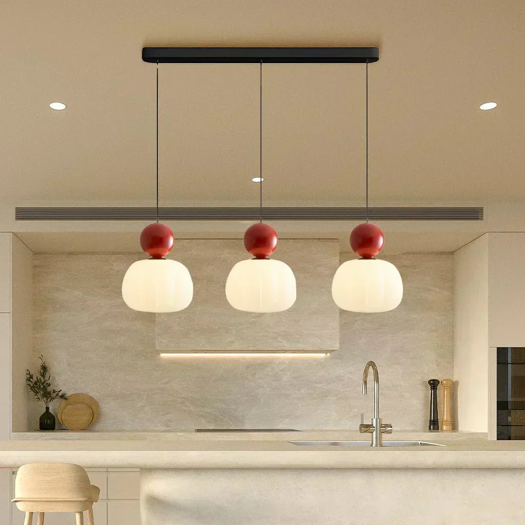 NovaLume Pendant Light In Cream Finish For Contemporary Living Spaces And Modern Hallways