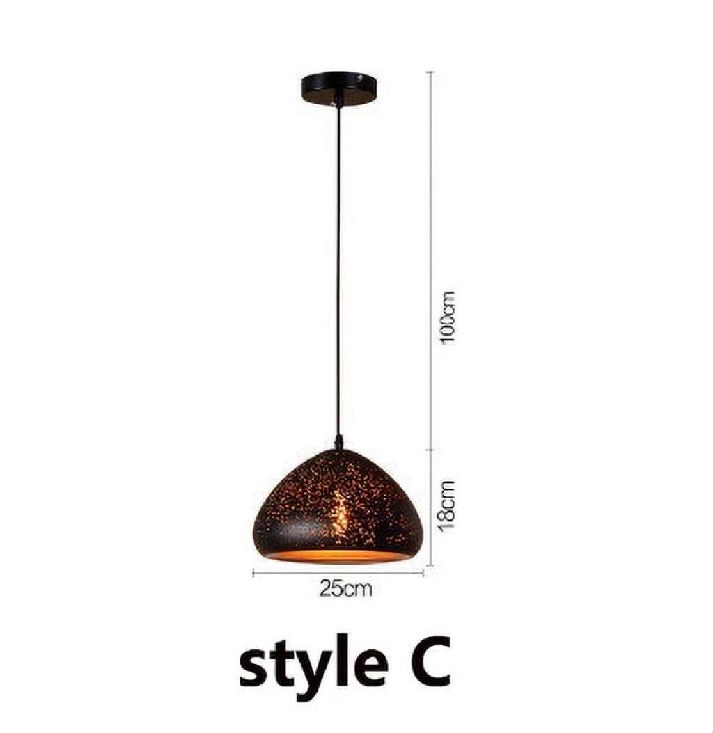 NovaKe Circuit Retro Pendant Light In Iron Finish With E27 Socket For Living Rooms And Kitchens