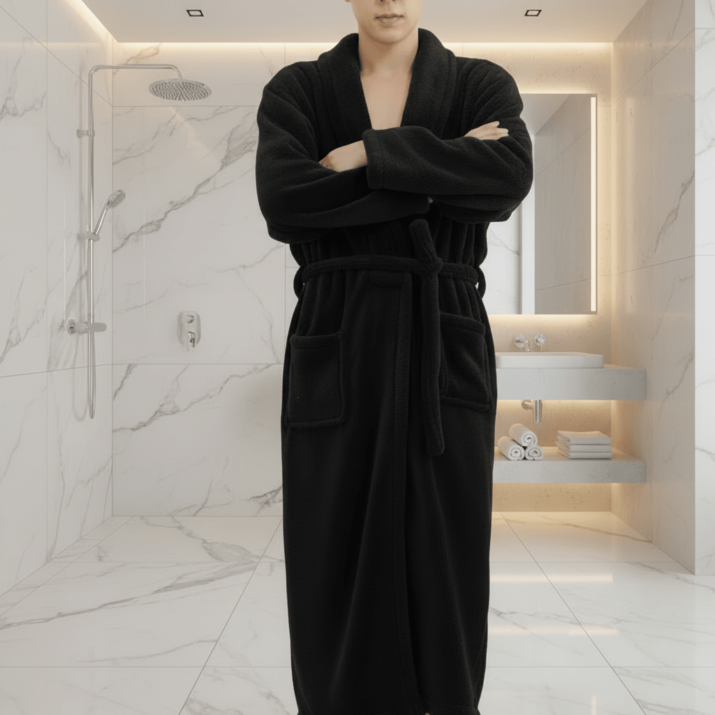 Aura 100% Cotton Absorbent Bathrobe — Quick-Dry Plush Texture
