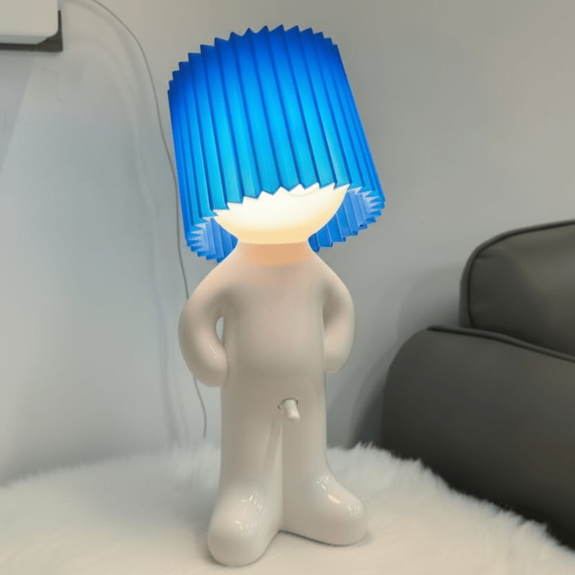 GiggleGlow Playful LED Lamp — Wobble Silhouette, Compact Footprint