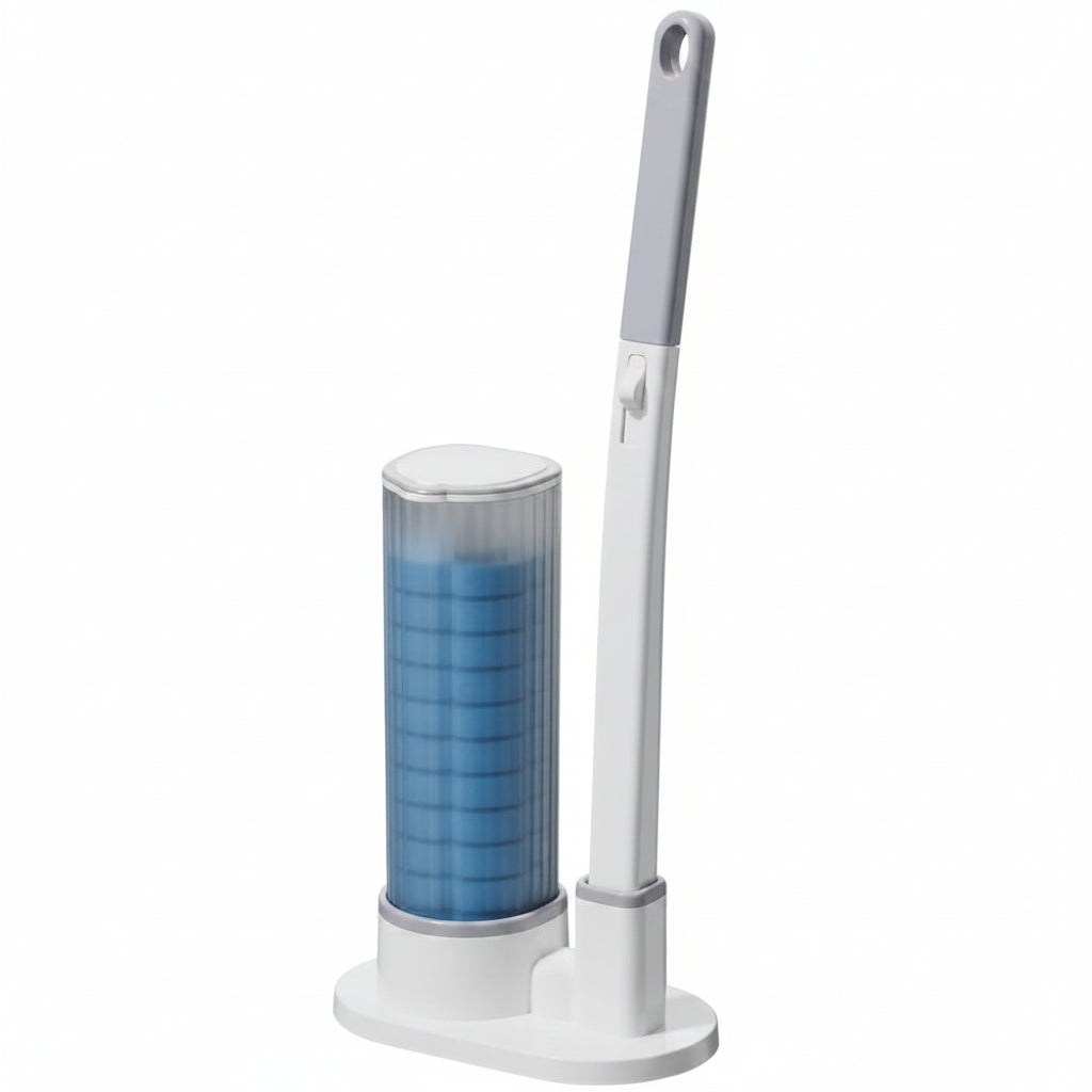 HYGIENIXPRO Wegwerpborstelset voor toilet — ergonomische lange steel, wegwerpborstelkoppen