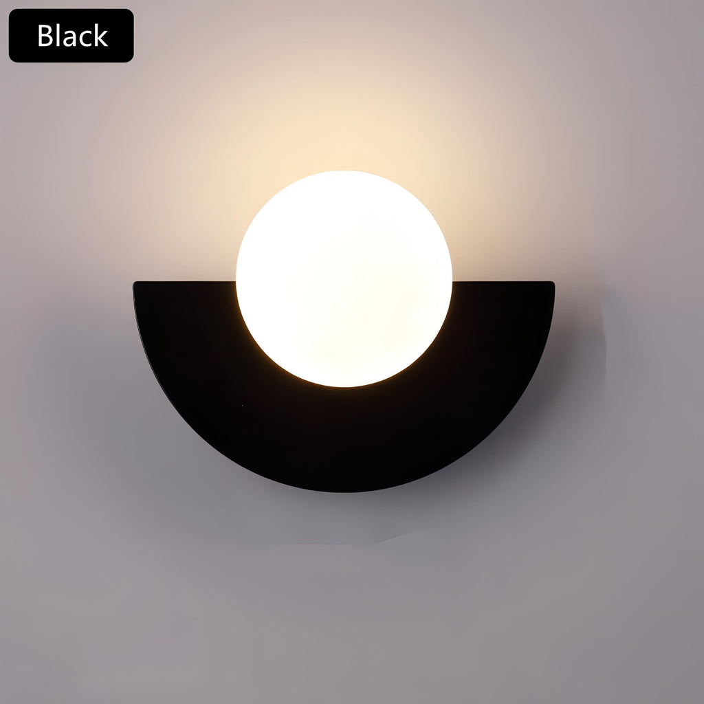 Aurelia Nordic Semicircular LED Wall Light For Living Areas That Delivers A Soft Even Glow