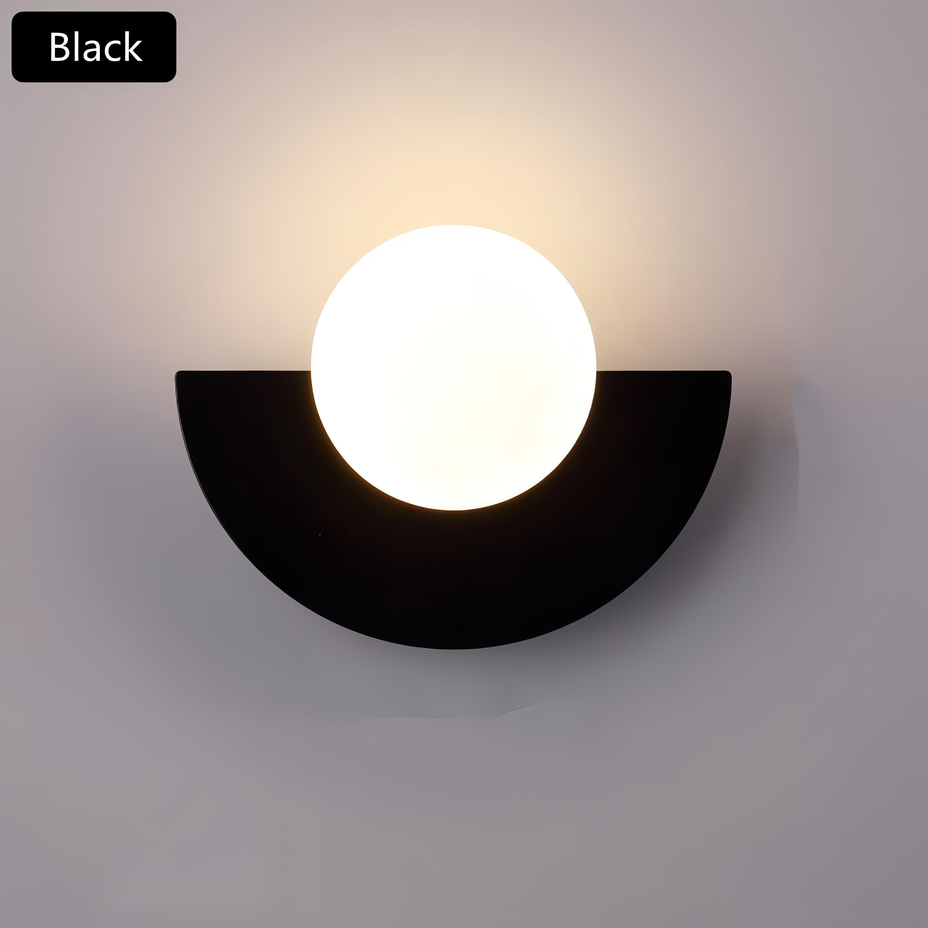 Aurelia Nordic Semicircular LED Wall Light For Living Areas That Delivers A Soft Even Glow