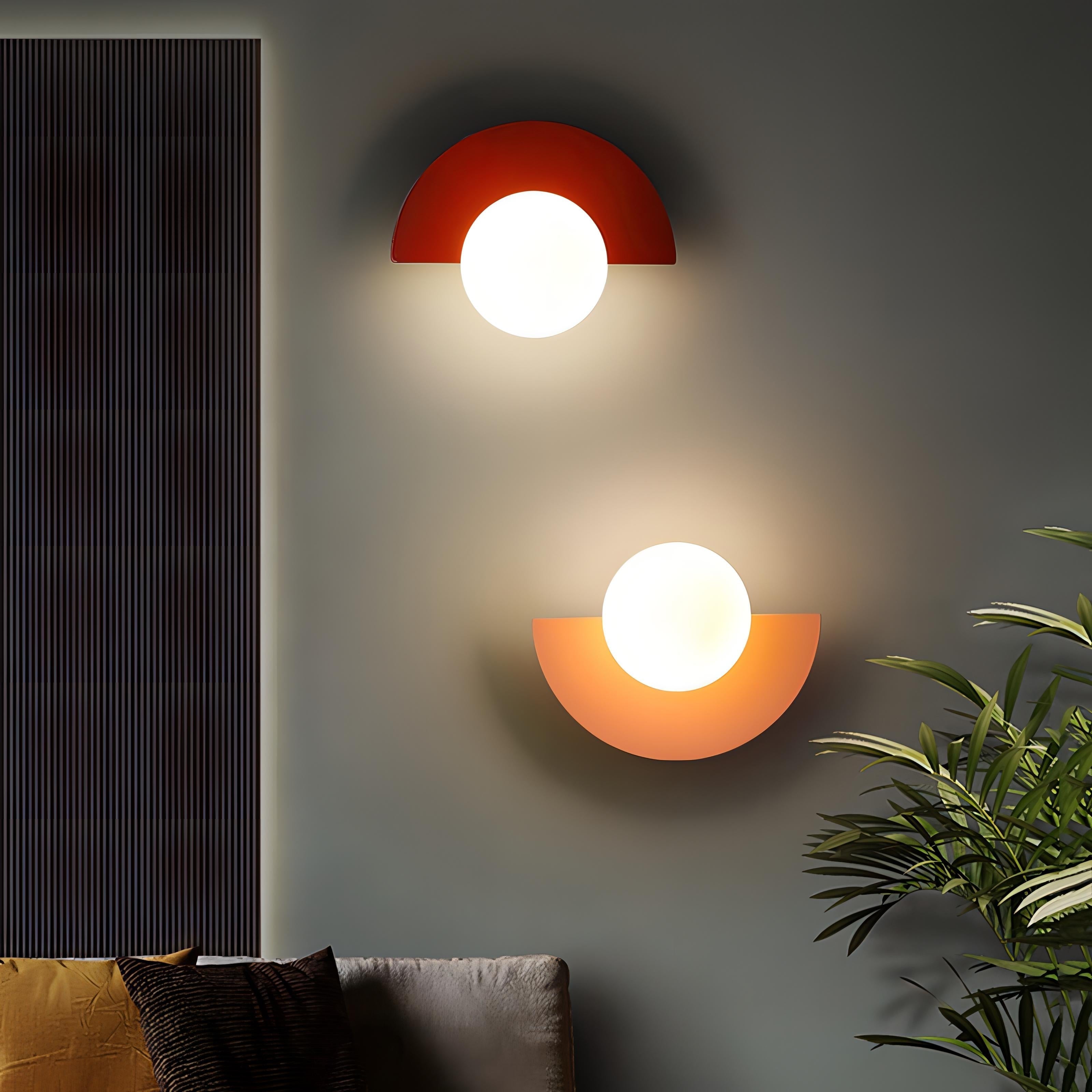 Aurelia Nordic Semicircular LED Wall Light For Living Areas That Delivers A Soft Even Glow