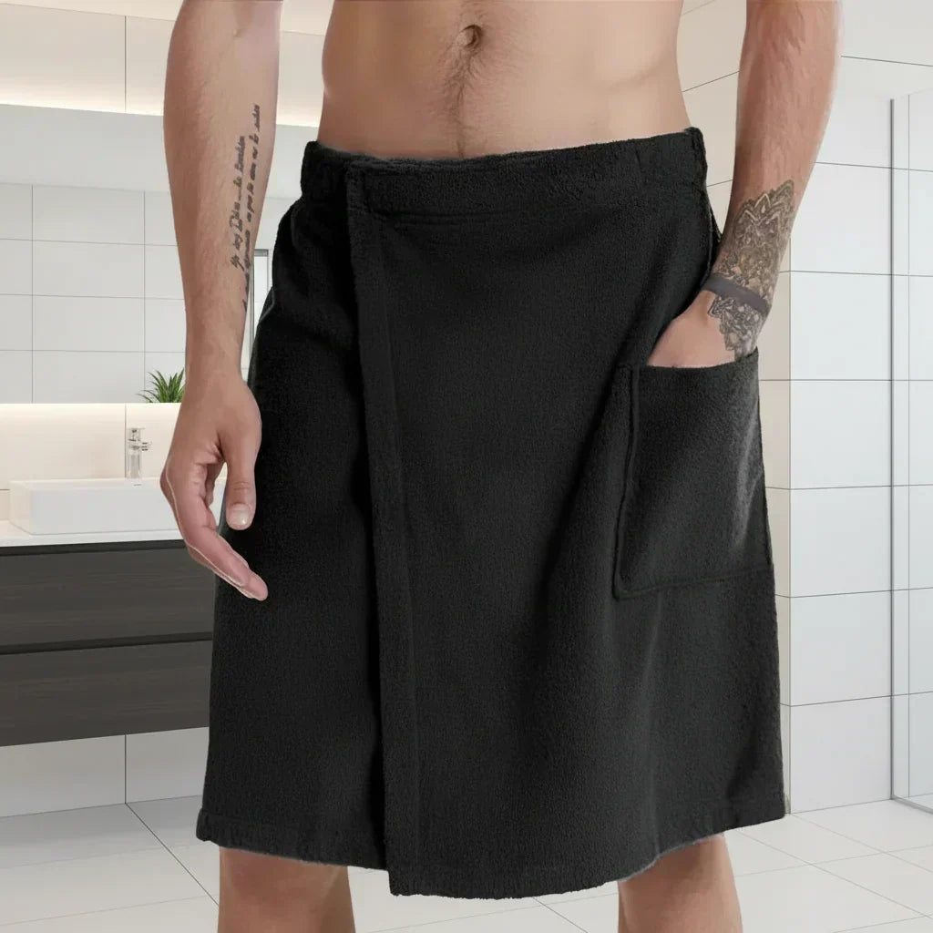 Osuška AquaFlow Wrap — přenosný korálový flís, design s elastickým přizpůsobením