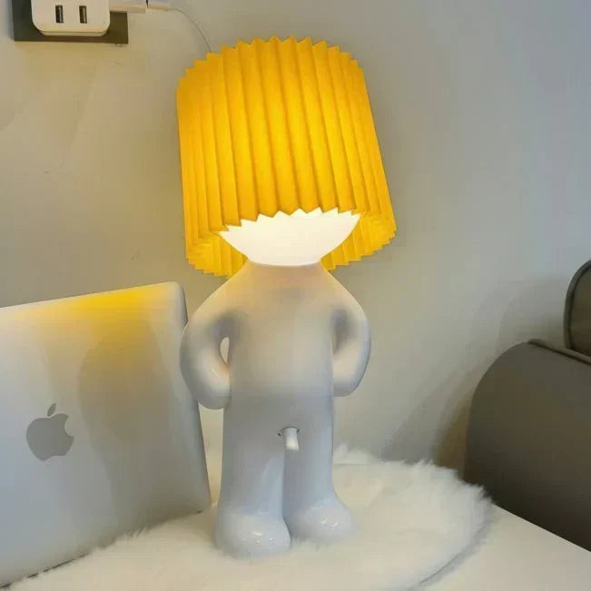 GiggleGlow Playful LED Lamp — Wobble Silhouette, Compact Footprint