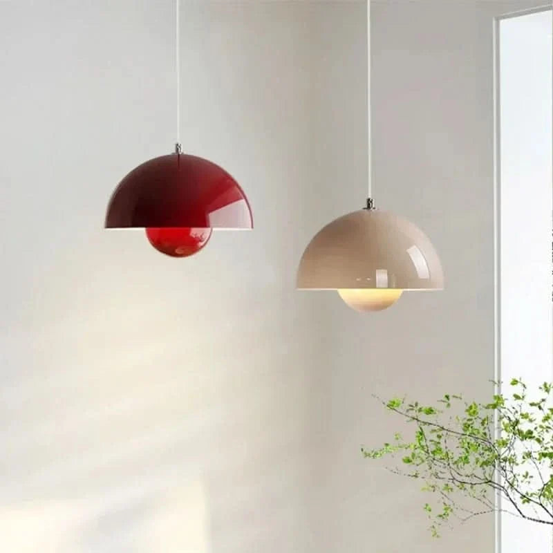 Macaron Nordic LED Pendant Chandelier — Mushroom-Inspired Shades, Soft Color Design