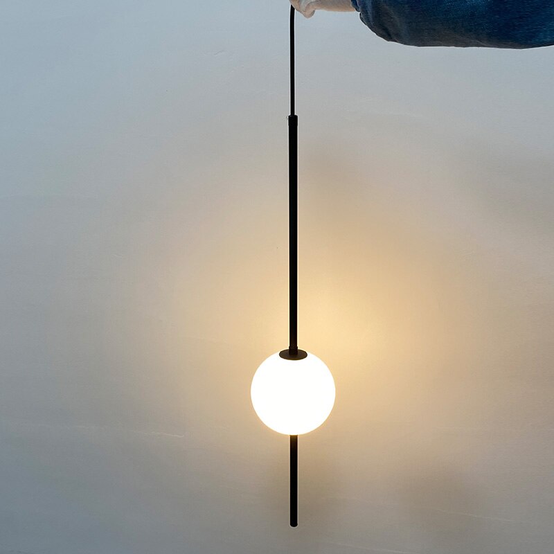 OrionGlow Glass Orb Pendant Light For Modern Dining Rooms And Bedrooms Minimalist Ceiling Fixture