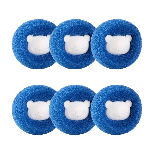 6 boules de lavage réutilisables contre les poils d’animaux et les peluches — lot de 6