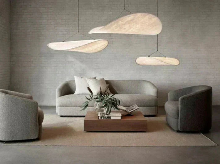 Elegant Lyra Pendant Light Led With Chip Pattern And Tyvek Knit Shade For Modern Interiors