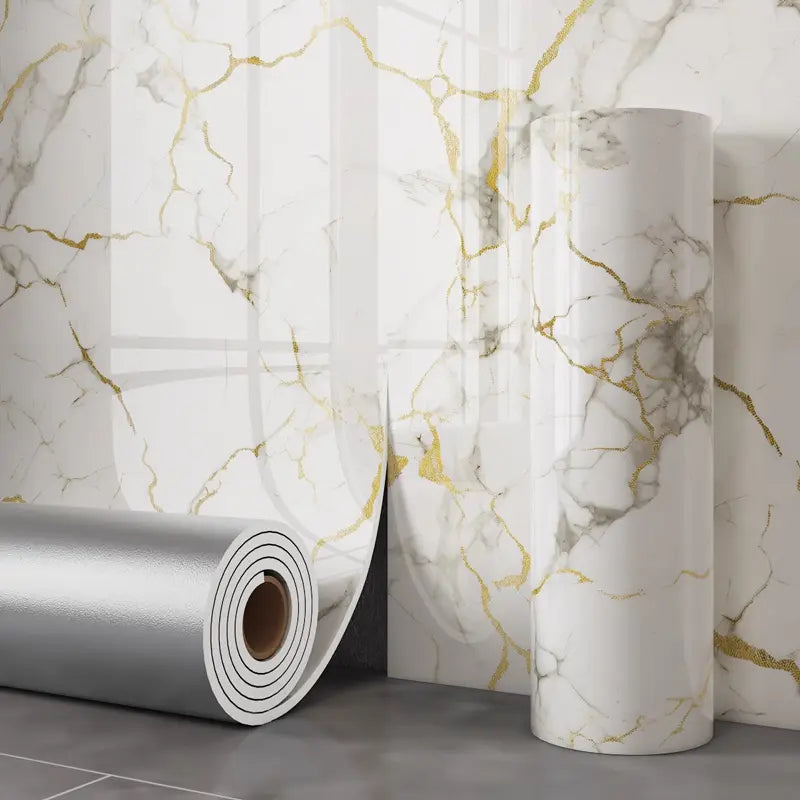 Pellicola autoadesiva in PVC effetto marmo opaco per piani cucina e mobili