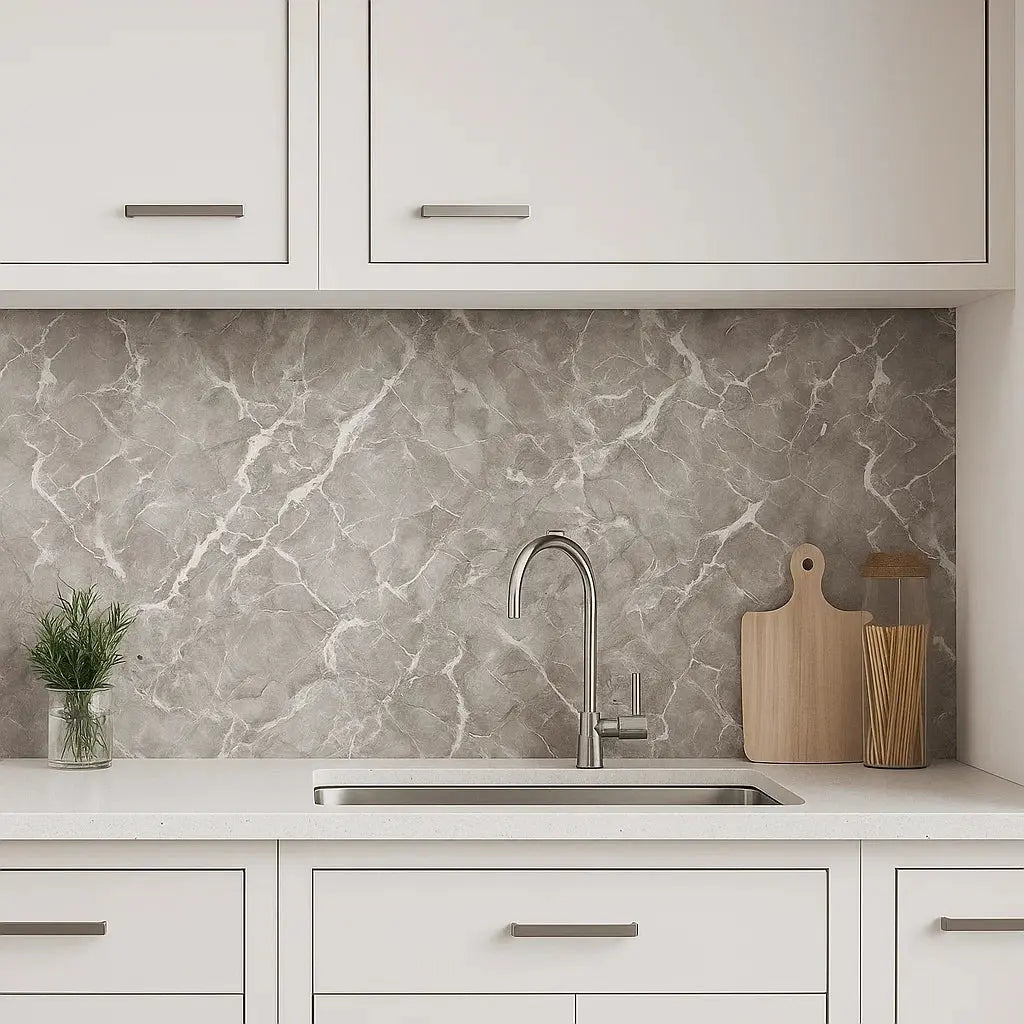 Pellicola autoadesiva in PVC effetto marmo opaco per piani cucina e mobili