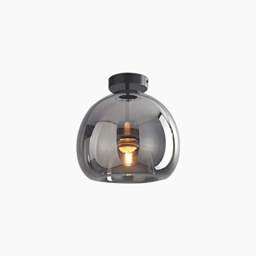 Elegant Glass Ceiling Fixture With Pendant Or Semi Flush Mount For Versatile Living Spaces