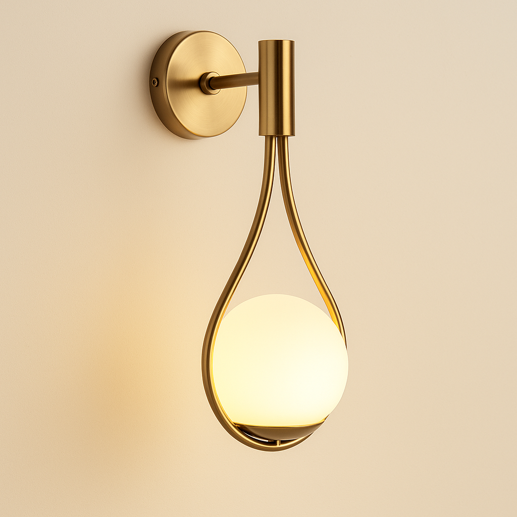 AuraNova Contemporary Metal Wall Light With Sculptural Frame For Modern Interiors