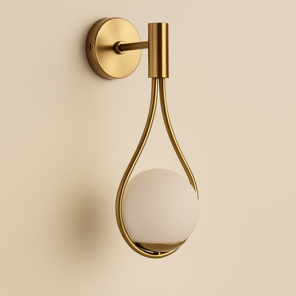 AuraNova Contemporary Metal Wall Light With Sculptural Frame For Modern Interiors