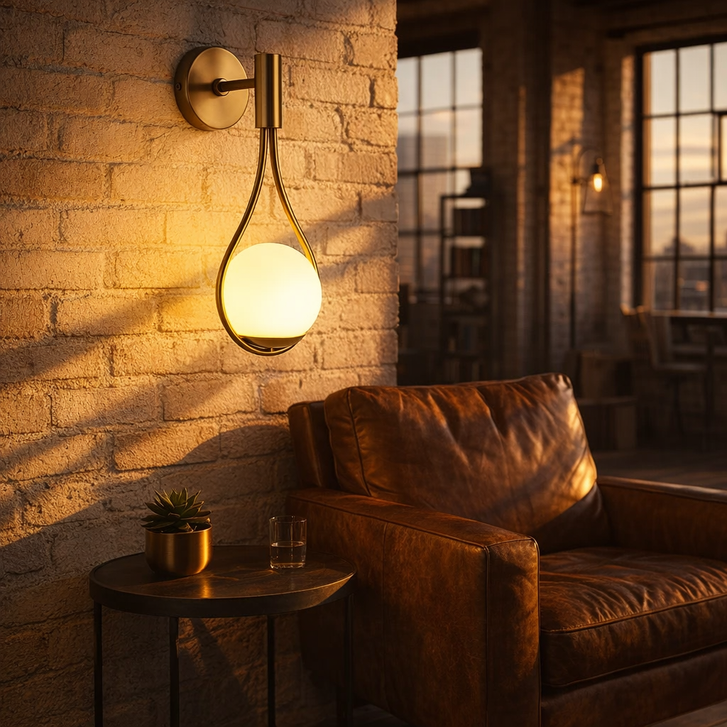 AuraNova Contemporary Metal Wall Light With Sculptural Frame For Modern Interiors