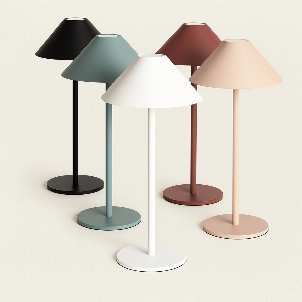 LED Tranquil Cone Desk Light For Living Rooms And Workspaces With Soft Ambient Glow