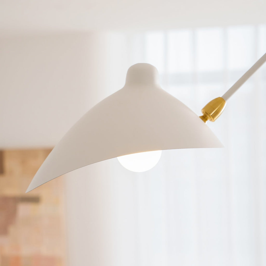 Adjustable Spider Ceiling Light, Multi-Arm, Black And White, Brass, Scandinavian Modern