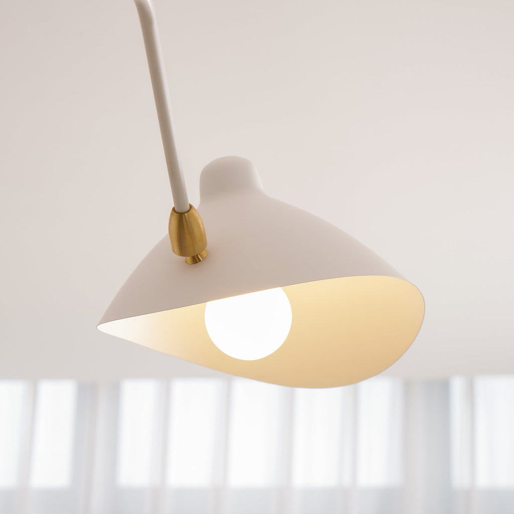 Adjustable Spider Ceiling Light, Multi-Arm, Black And White, Brass, Scandinavian Modern